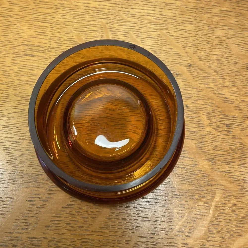 Home America Amber Glass With‎ Lid, Retro Style 5